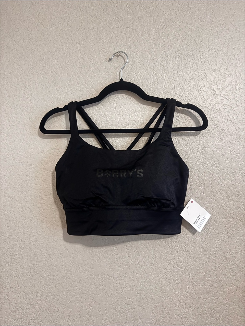 NWT Lululemon x Barry’s Energy Longline Bra 10 Black Shine